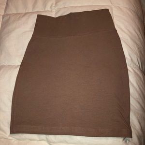 Burgundy mini skirt